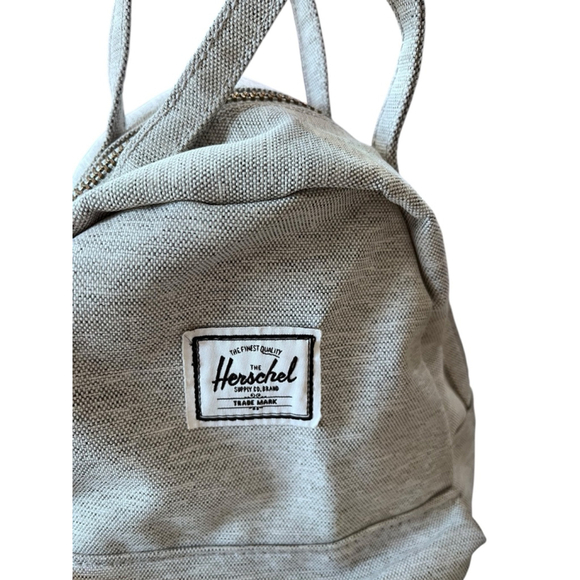 Herschel Supply Co. Mini Backpack AND Fanny Pack Combo Set Gray Belt Bag Lined - Picture 3 of 15